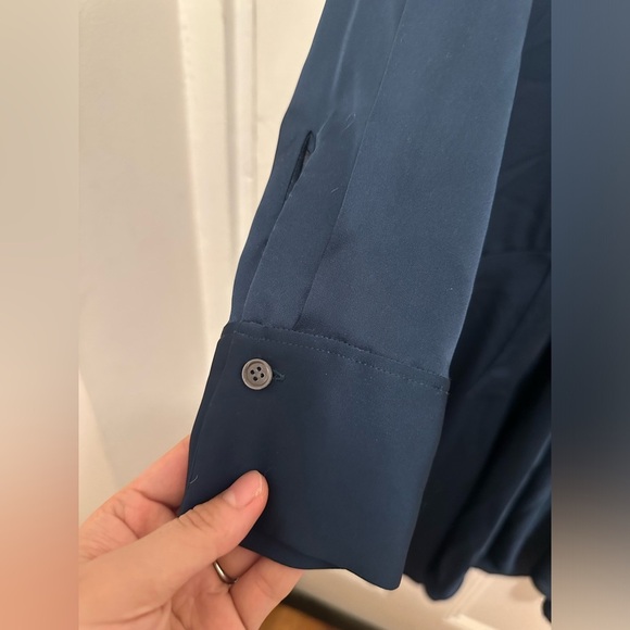 NWOT Scarf Wrap Dress in Satin Size P - Picture 9 of 10